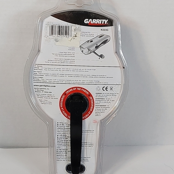 Garrity Power Lite Super Bright 3 LED Flashlight No Battery, No Bulbs Needed/NEW - Picture 5 of 10